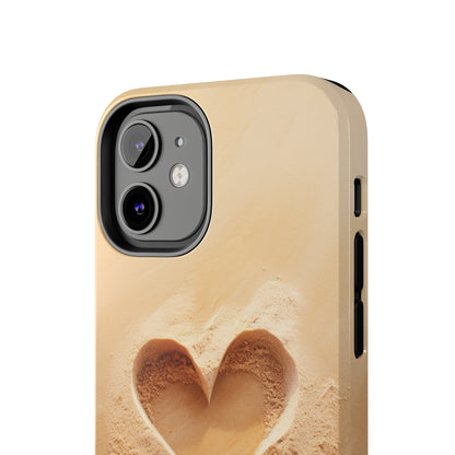 "Eternal Love: Sand Heart" Cell Phone Case -Tough Phone Cases