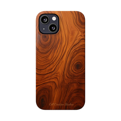 Introducing the "Natural Woodgrain" Cell Phone Case – Embrace Organic Beauty with Wood Pattern Design -Slim Phone Cases