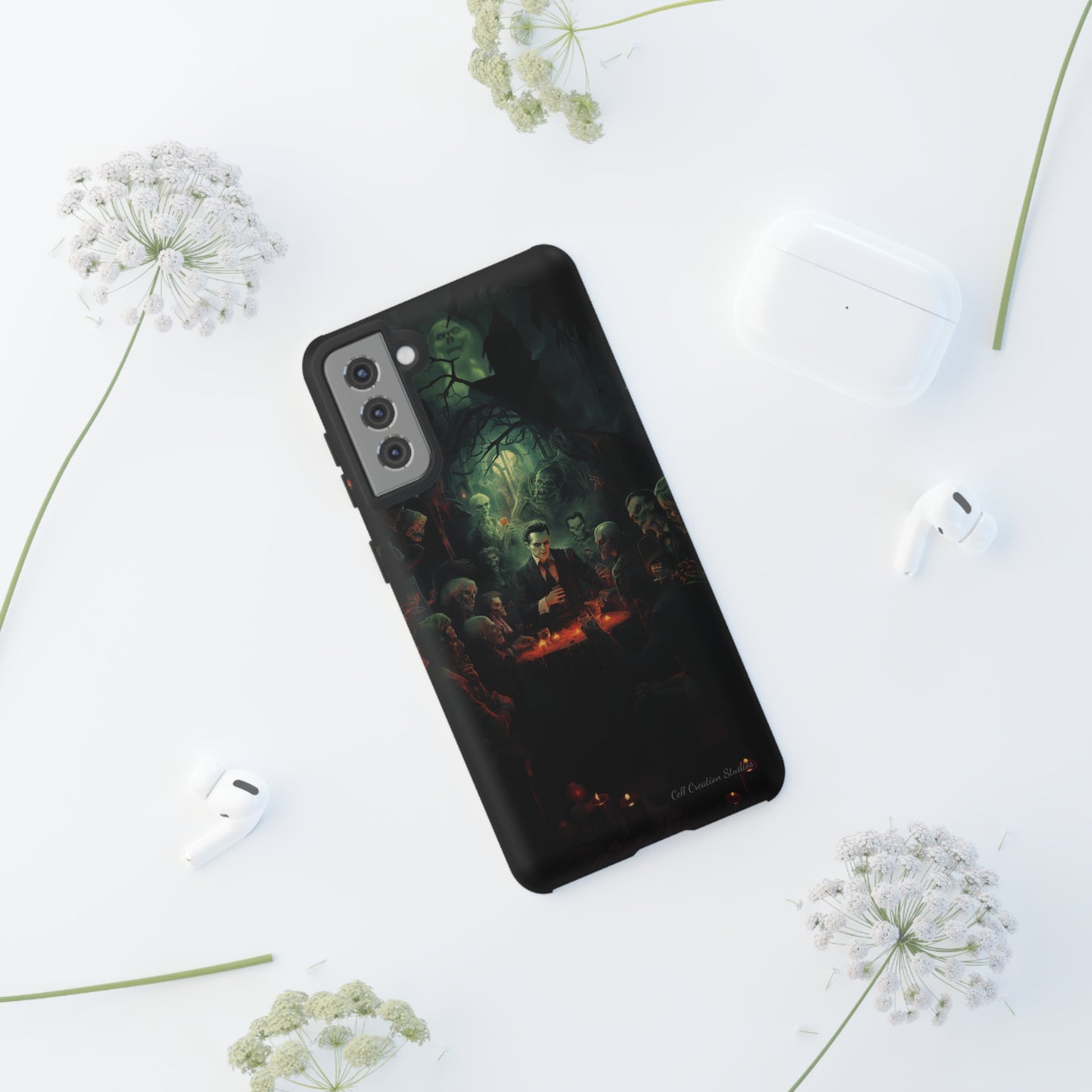 Introducing the "Ghoulish Gala" Cell Phone Case – Dracula's Halloween Soiree -Tough Cases