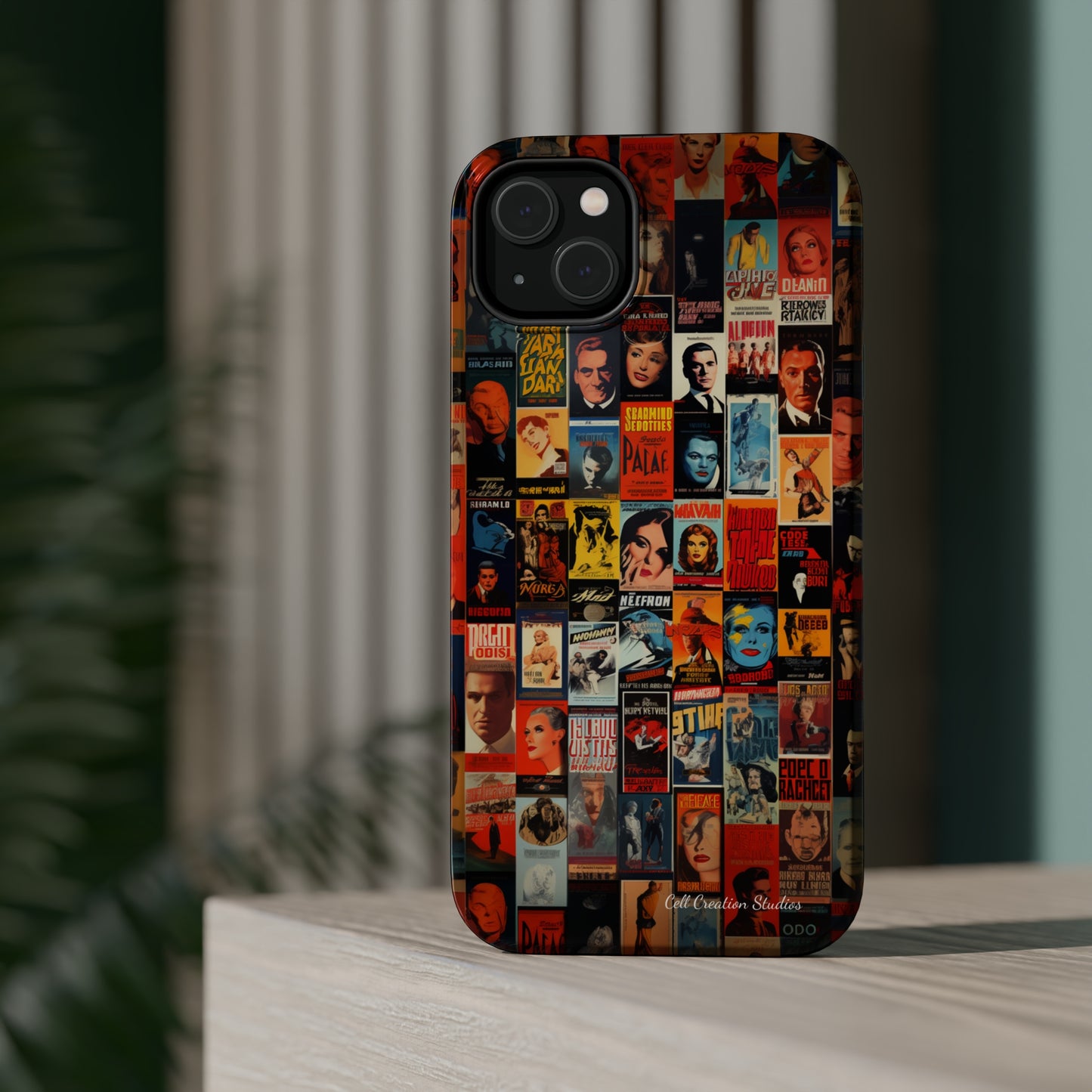 Introducing the "Vintage Movie Poster Collage" Cell Phone Case – Timeless Hollywood Charm -MagSafe Tough Cases