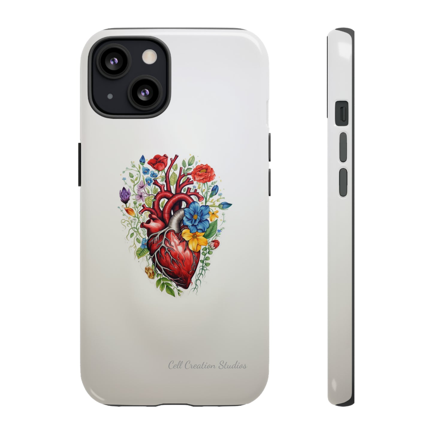 "Floral Heart Harmony" -Tough iPhone Cases