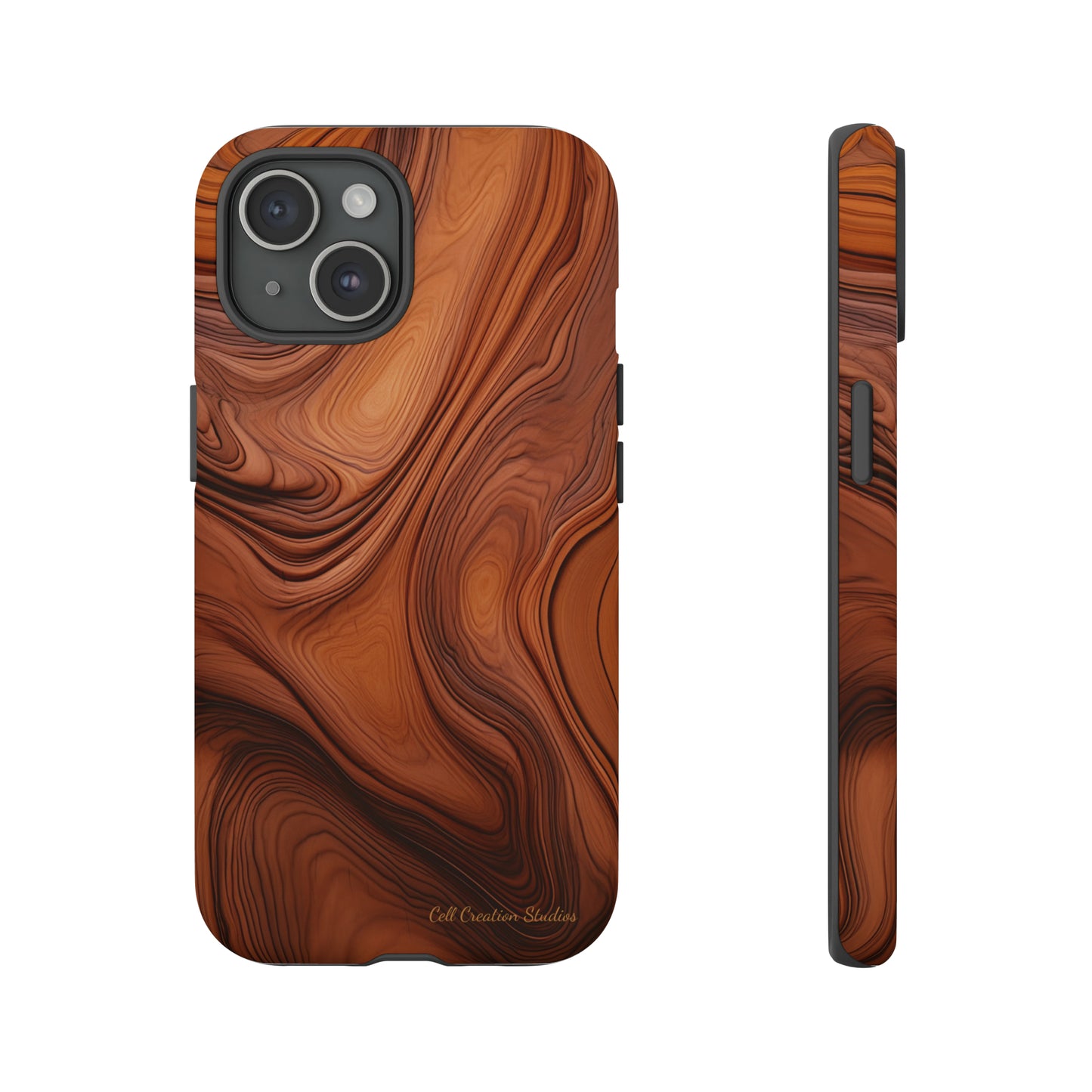 The "Natural Elegance" Wood Pattern Phone Case-Tough Cases