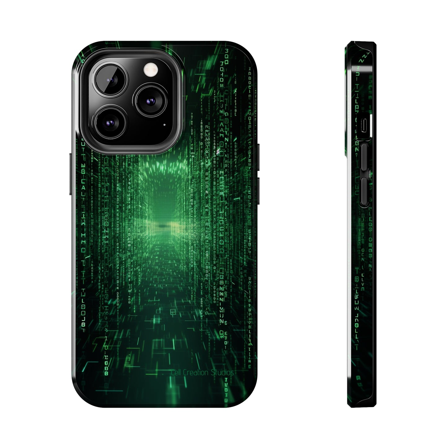 Introducing our "Digital Code Stream" Cell Phone Case – where style meets technology for your device's protection -Tough Phone Cases