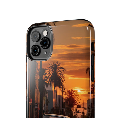 "Sunset Boulevard Classic Red Car" Cell Phone Case -Tough Phone Cases