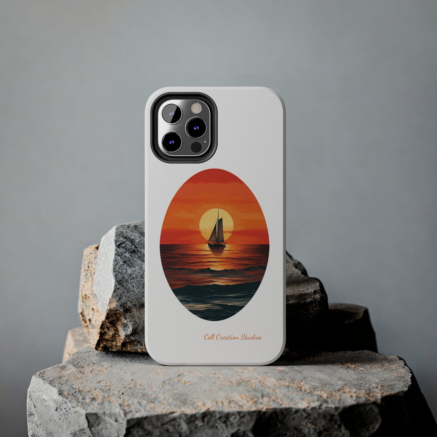 "Sailboat Sunset Serenity" -Tough iPhone Cases