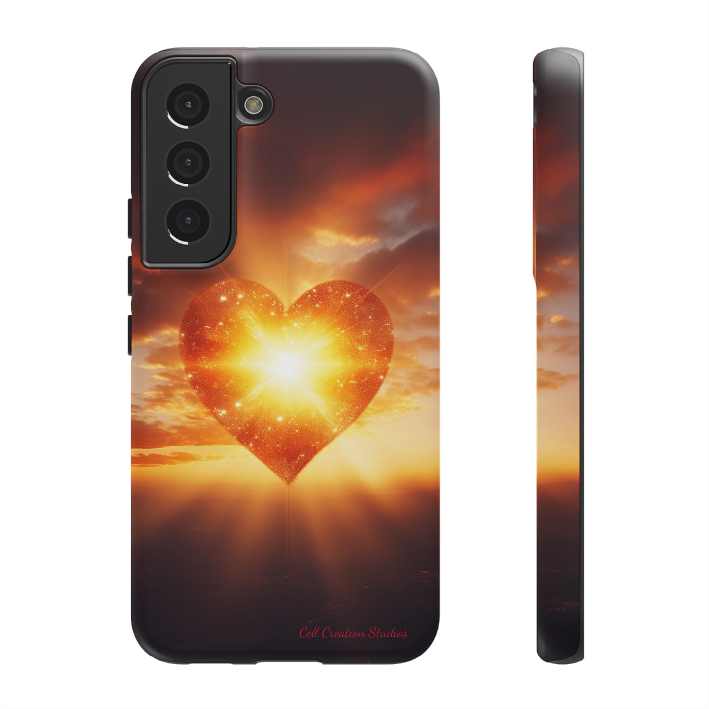 Introducing the "Sunlit Heart" Cell Phone Case – Embrace Love and Radiance -Tough Cases