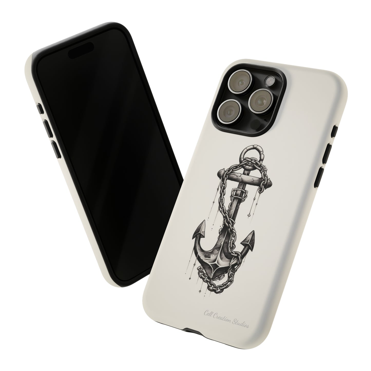 "Nautical Elegance Anchor" -Tough iPhone Cases