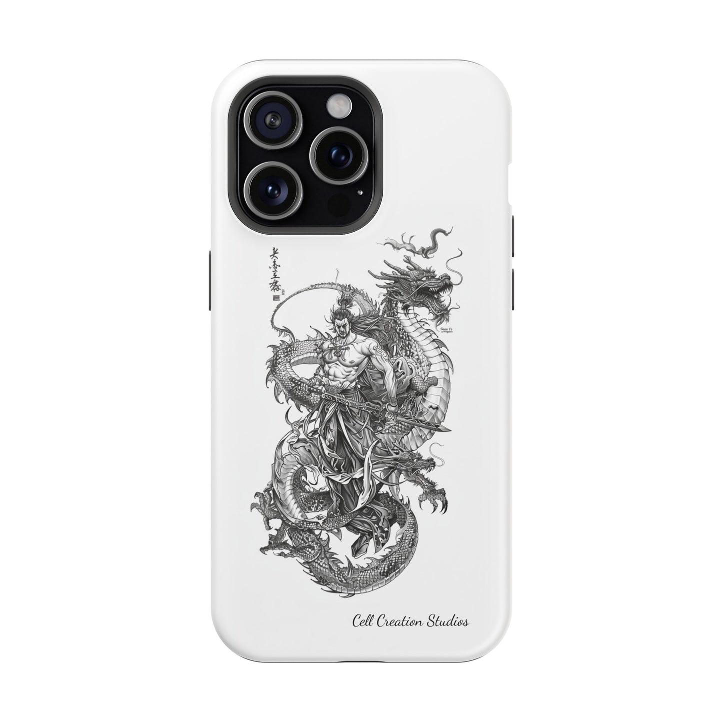 "Samurai and Dragon Sketch" -MagSafe Tough iPhone Cases