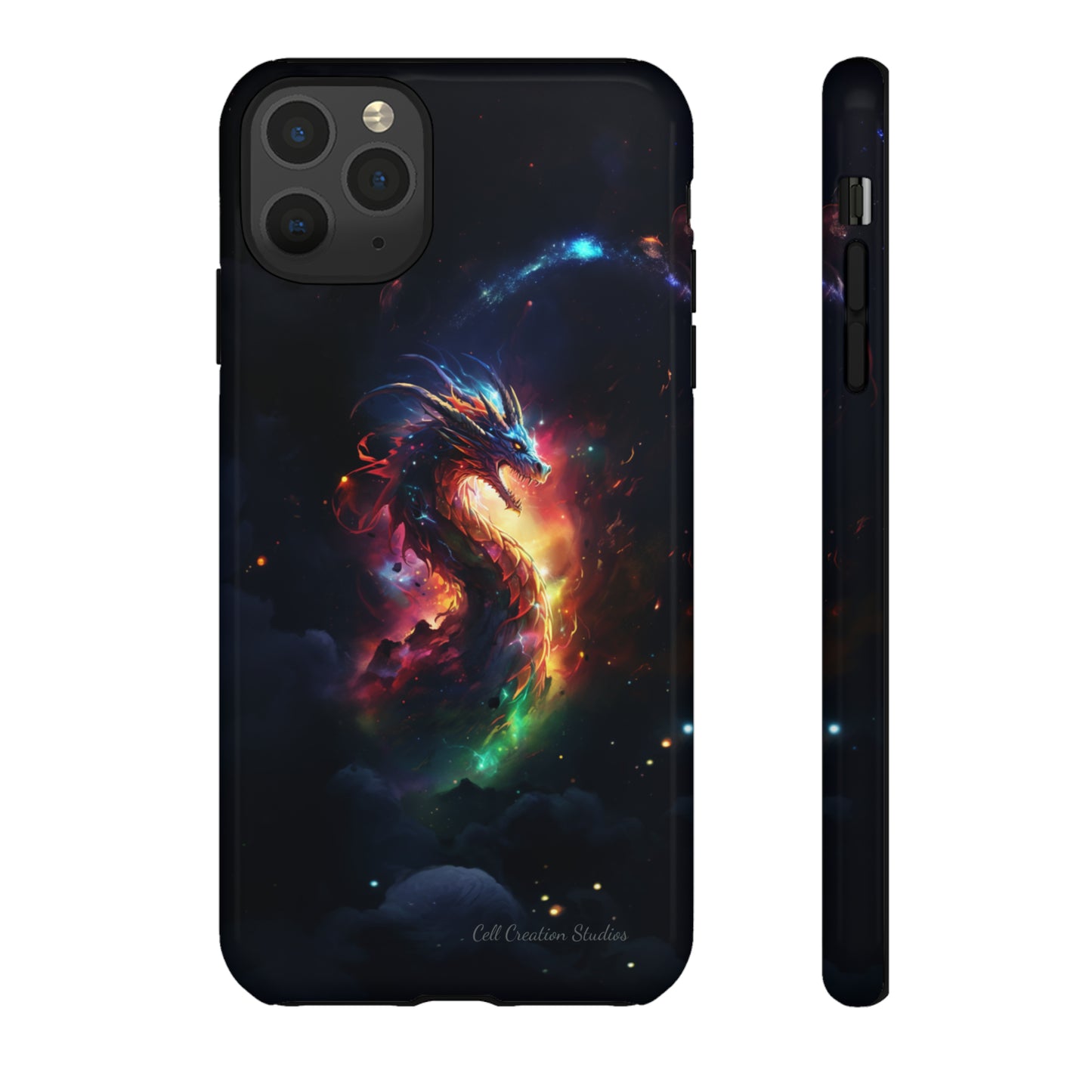 "Cosmic Dragon Unleashed" -Tough iPhone Cases