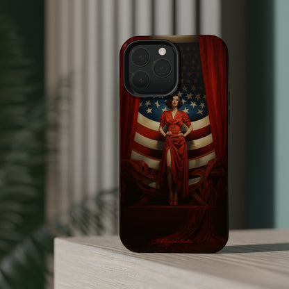 Introducing the "Vintage Glamour" Cell Phone Case – Step into 1920s Elegance with a Patriotic Twist! -MagSafe Tough Cases