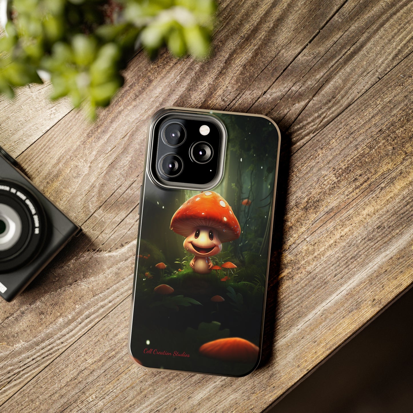 Introducing the "Cheerful Smiling Mushroom" Cell Phone Case – Spread Joy with Every Glance -Tough Phone Cases