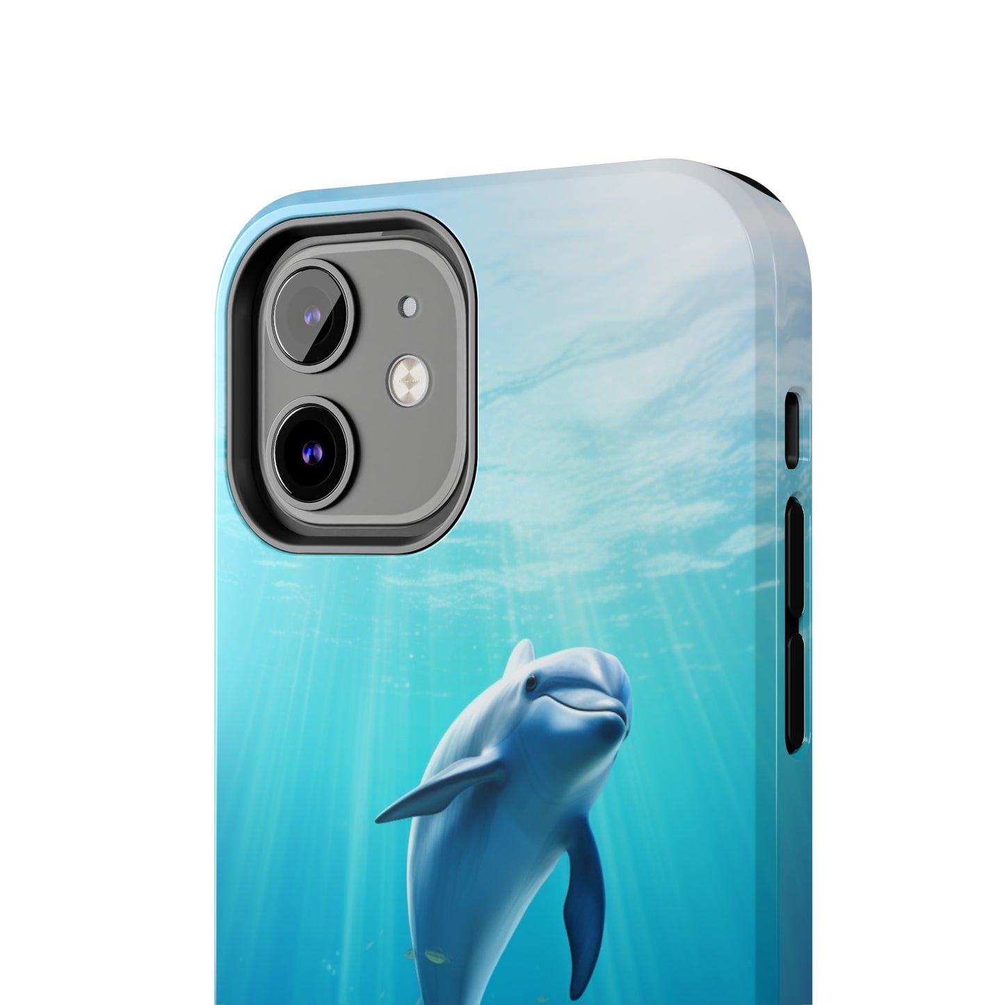 Introducing the "Dolphin Serenity" Cell Phone Case – Dive into Tranquility with a Graceful Dolphin -Tough Phone Cases