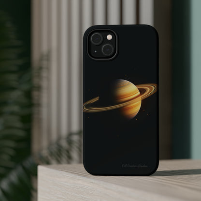 Introducing the "Saturn's Elegance" Cell Phone Case – A Cosmic Masterpiece -MagSafe Tough Cases