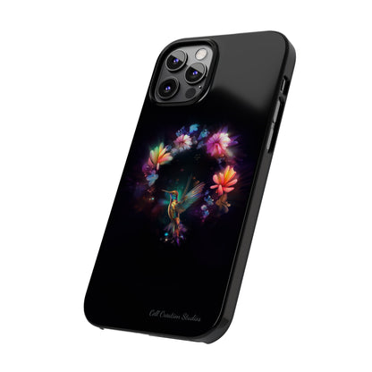 Introducing the "Floral Harmony Hummingbird" Cell Phone Case – Where Elegance Meets Nature -Slim Phone Cases