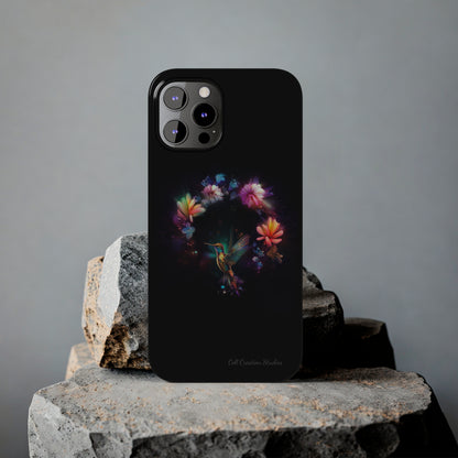 Introducing the "Floral Harmony Hummingbird" Cell Phone Case – Where Elegance Meets Nature -Slim Phone Cases