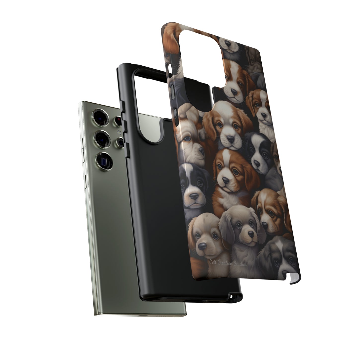 "Puppy Pile" Cuddles Phone Case -Tough Cases