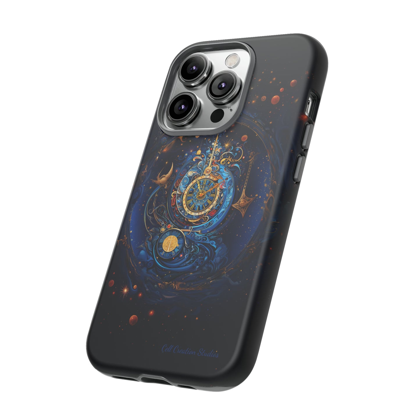 "Cosmic Clock Elegance" -Tough iPhone Cases