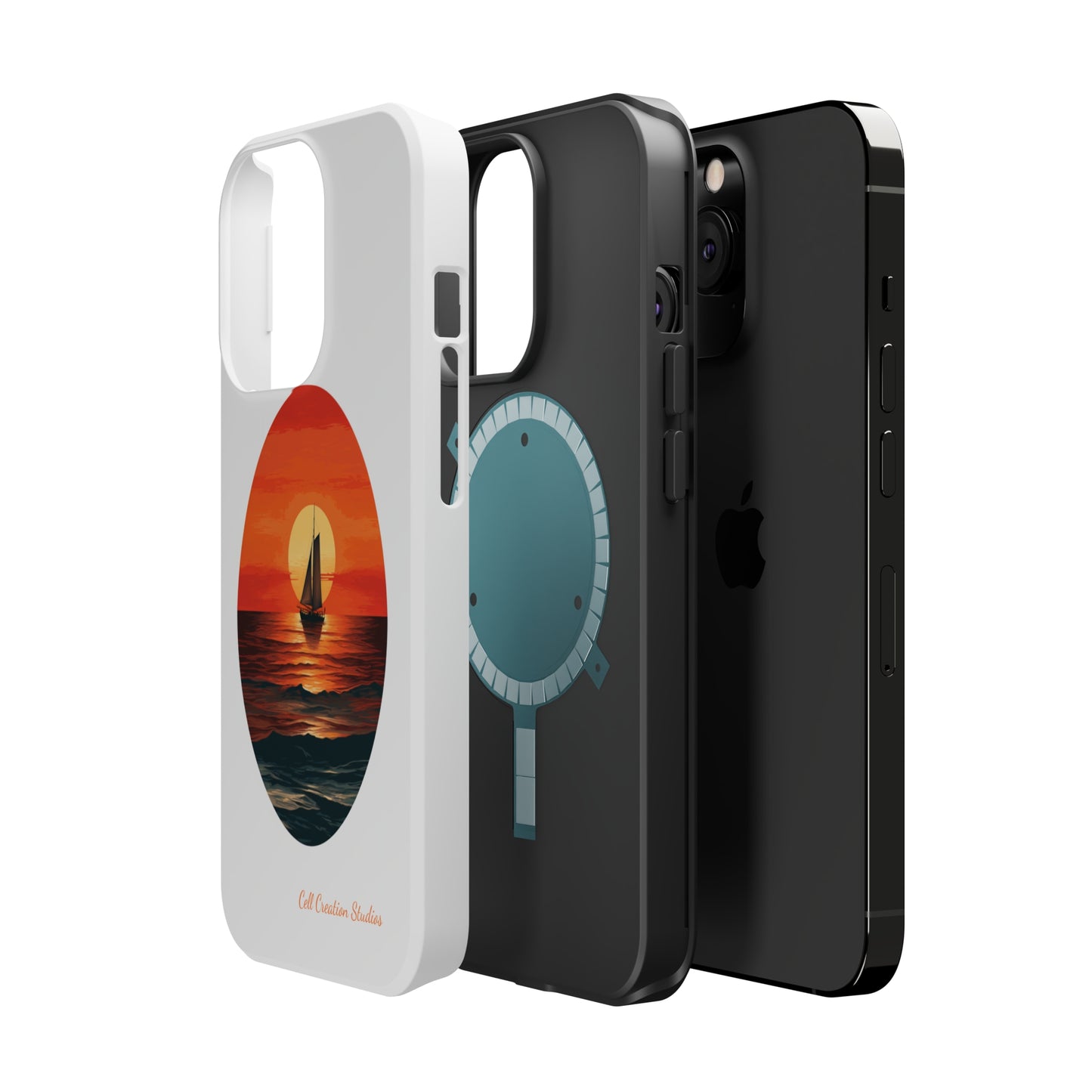 "Sailboat Sunset Serenity" -MagSafe Tough iPhone Cases