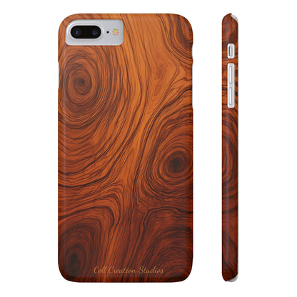 Introducing the "Natural Woodgrain" Cell Phone Case – Embrace Organic Beauty with Wood Pattern Design -Slim Phone Cases