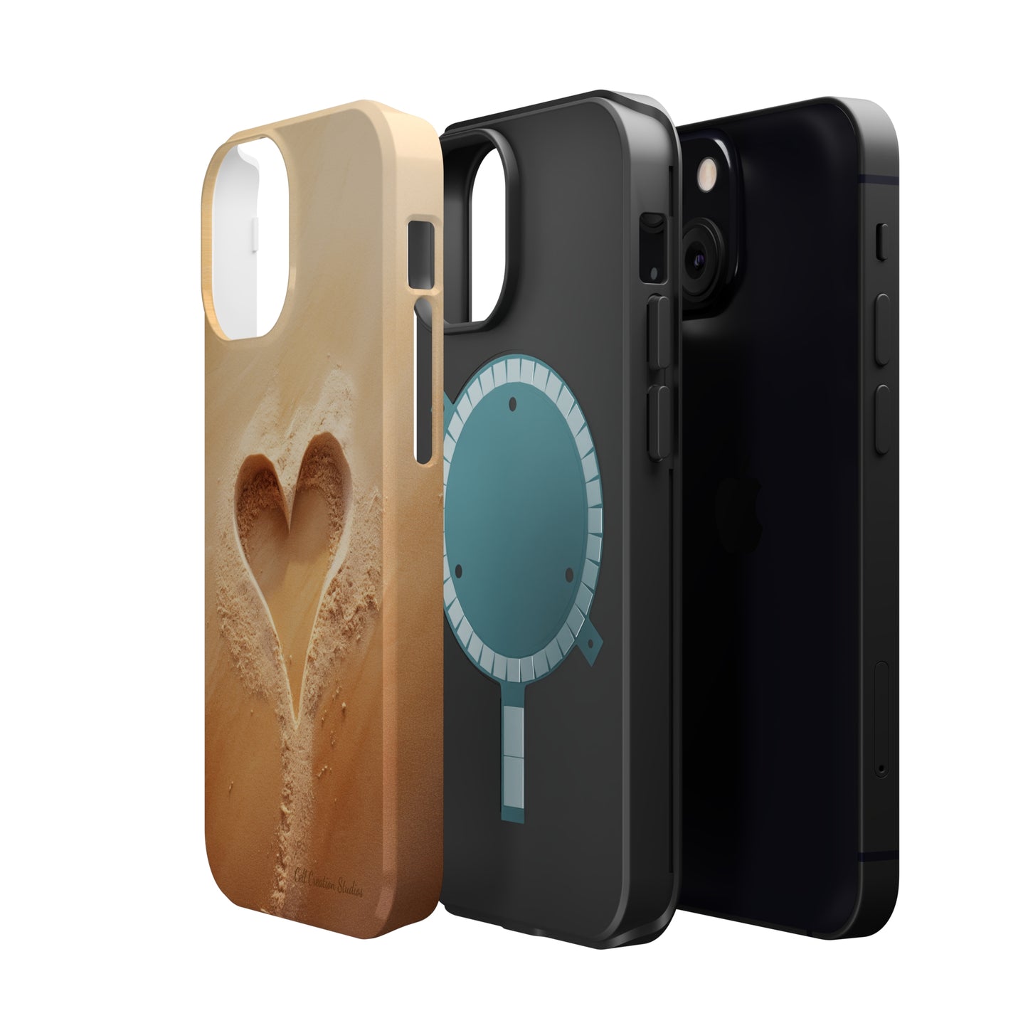 "Eternal Love: Sand Heart" Cell Phone Case -MagSafe Tough Cases