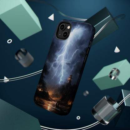 Introducing the "Electric Skies" Cell Phone Case – Unleash the Power of the Storm -MagSafe Tough Cases