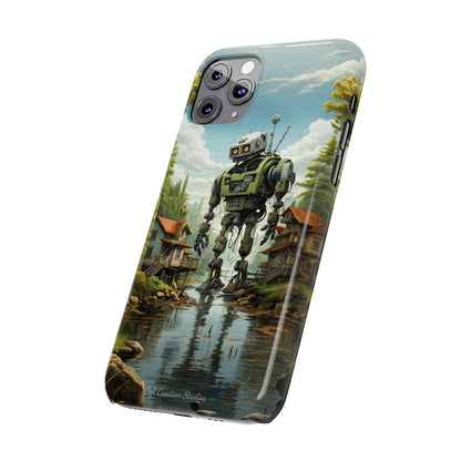 Introducing the "Robo-Rescue" Cell Phone Case – Witness a Heartwarming Scene of Robot Seeking Assistance -Slim Phone Cases