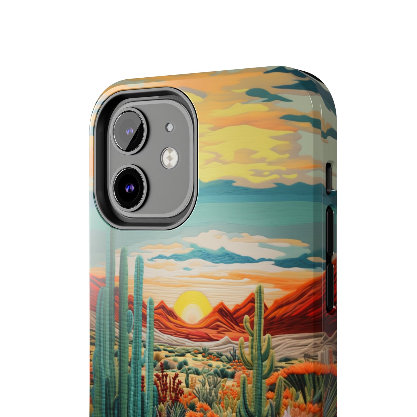 "Desert Bloom Embroidery" -Tough iPhone Cases