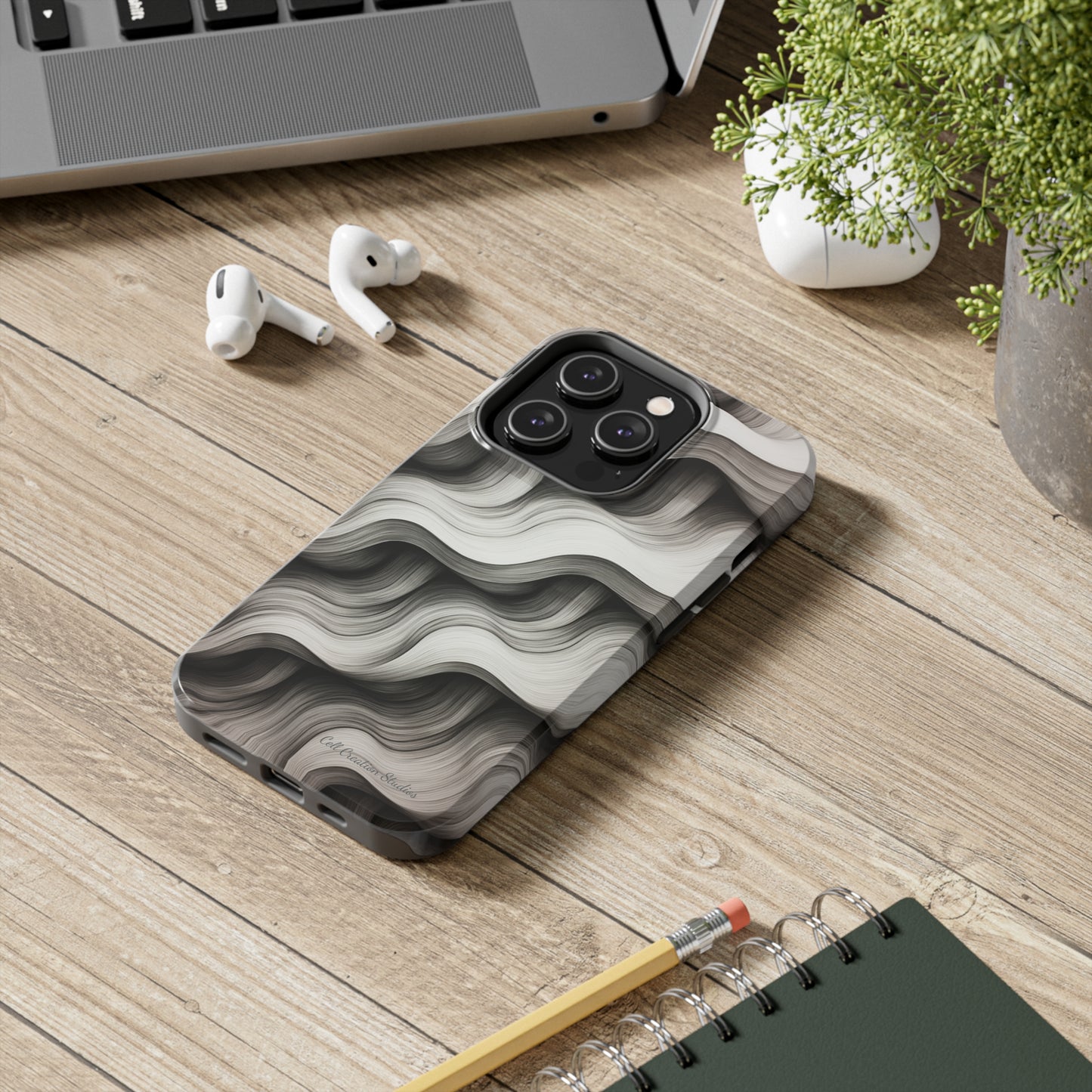 The "Geometric Waves" Cell Phone Case -Tough Phone Cases