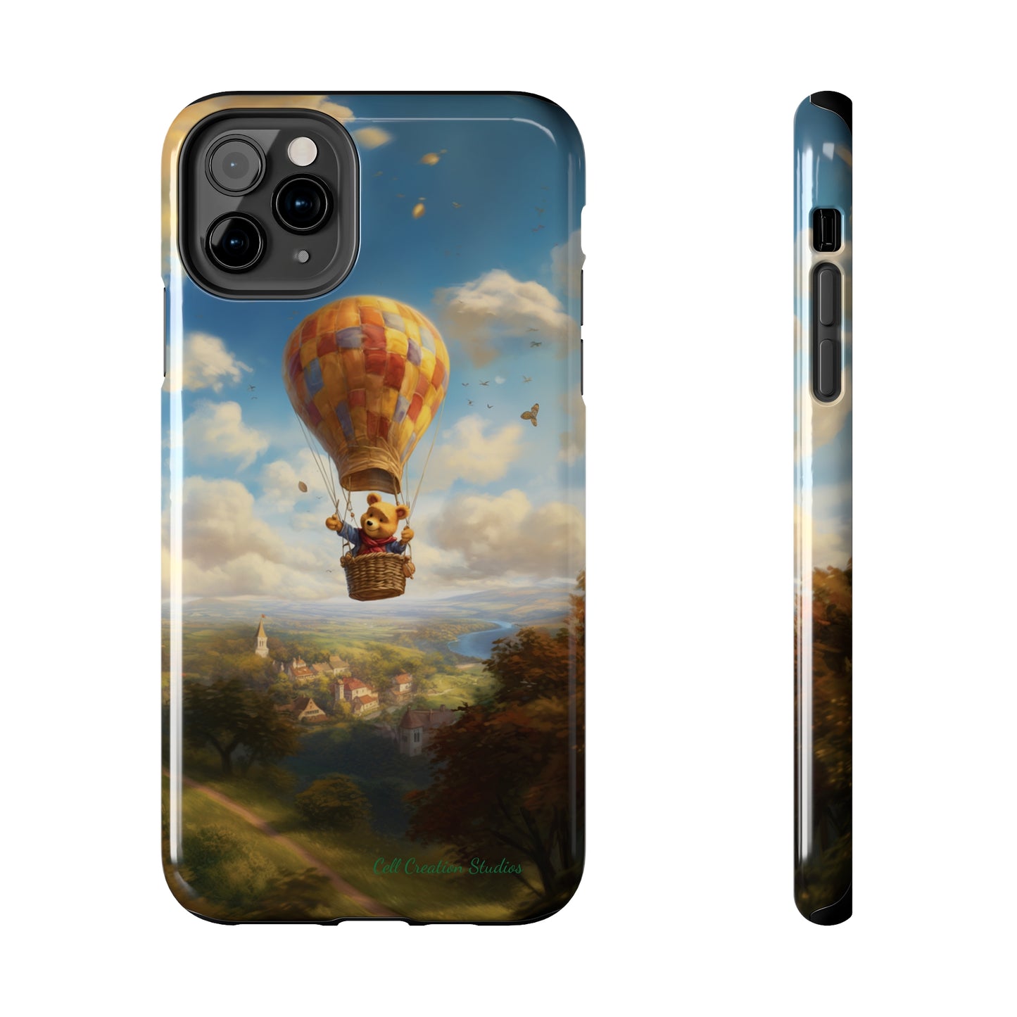 Introducing the "Winnie-The-Pooh's Balloon Adventure" Cell Phone Case – Soar to New Heights in Style -Tough Phone Cases