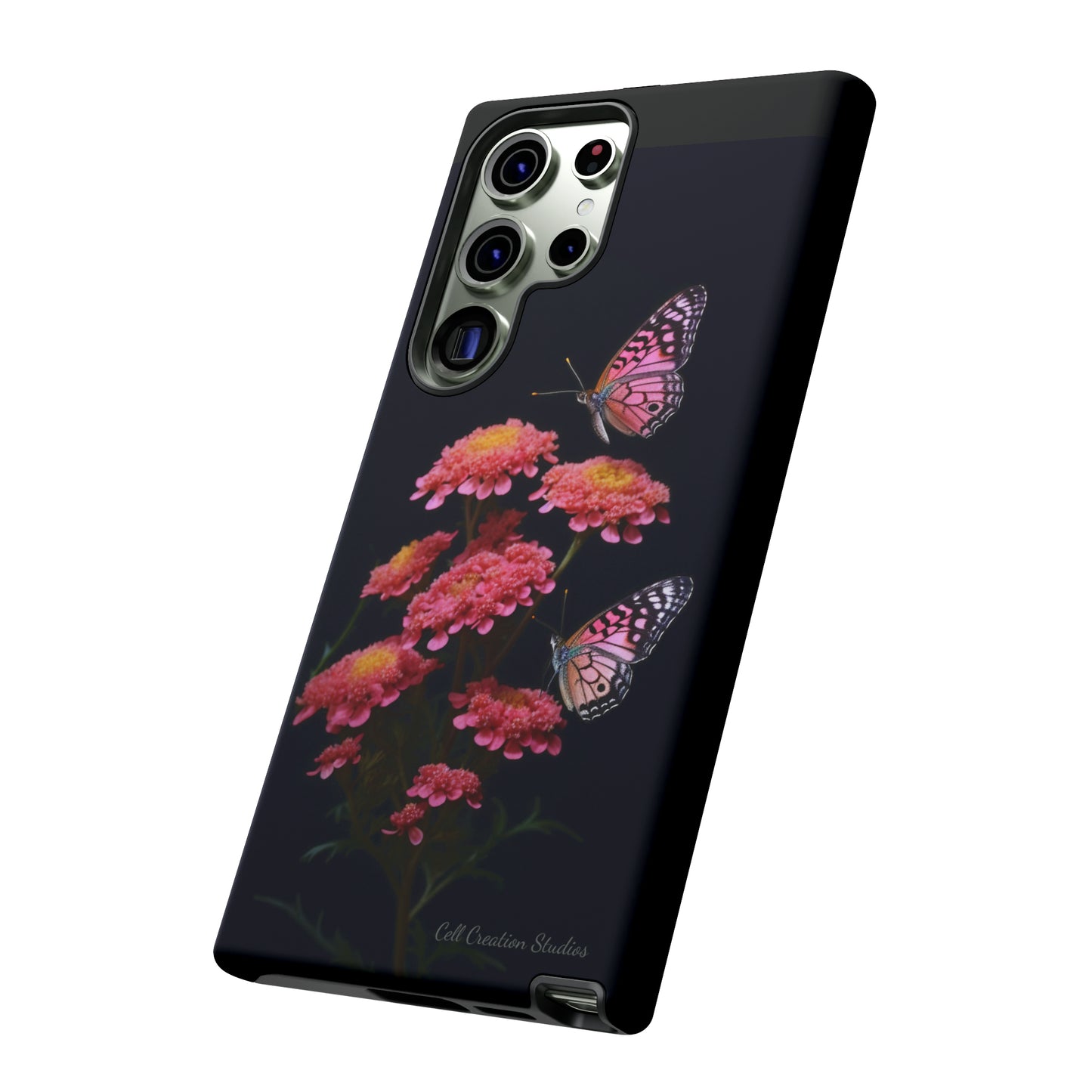 "Achillea Desert Eve Deep Rose & Butterfly" Phone Case -Tough Cases