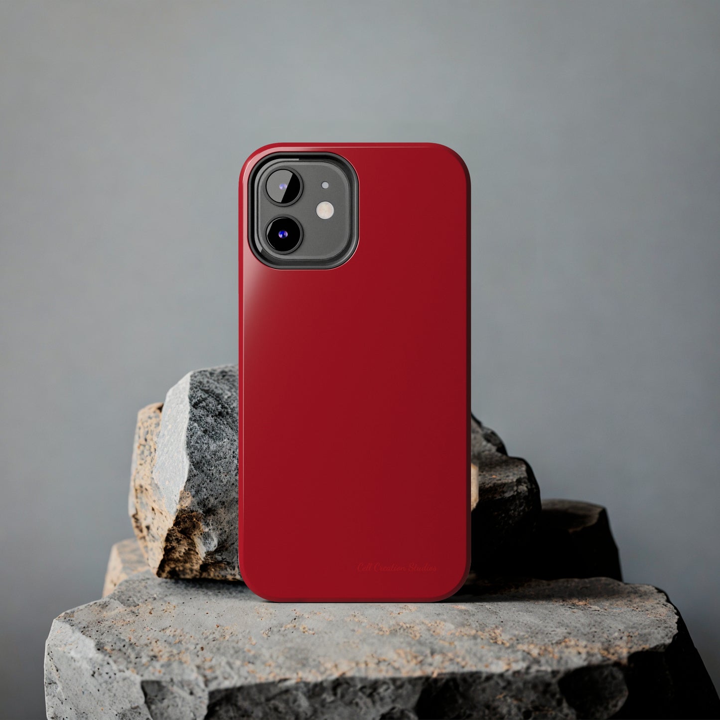 "Bold Crimson Shield" -Tough iPhone Cases