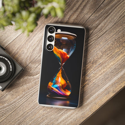 Introducing the "Vibrant Sands of Time" Cell Phone Case – Embrace the Beauty of Colorful Hourglass Design -Flexi Cases