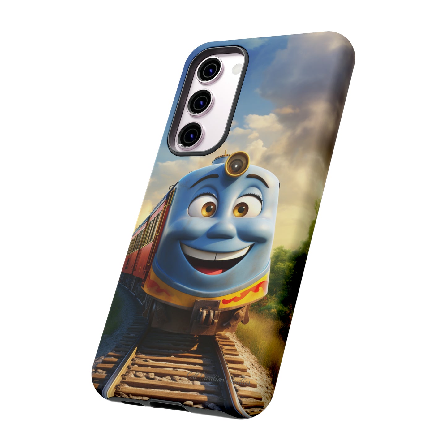 The "Smiling Blue Train" Phone Case -Tough Cases