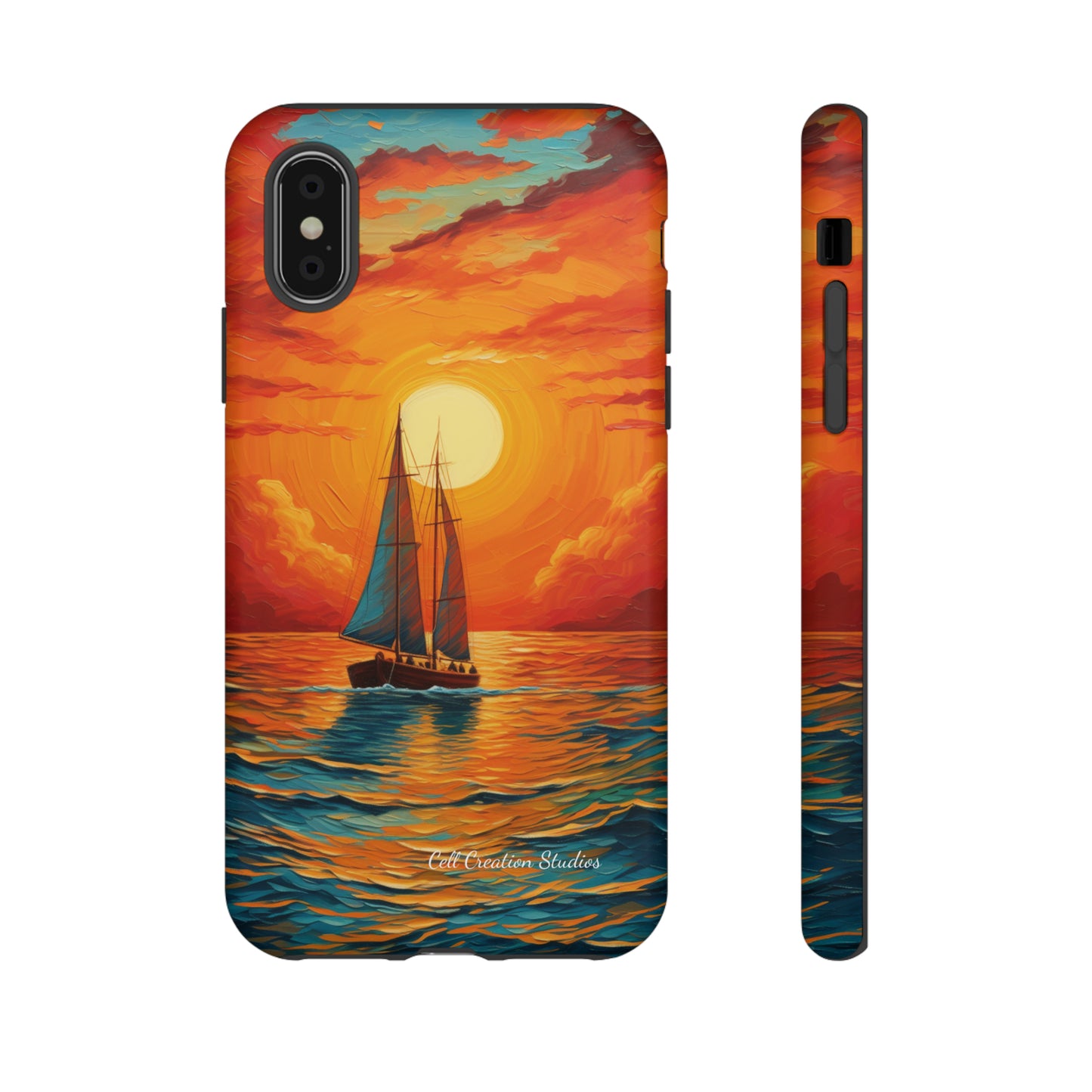 "Sailboat Sunset" - Tough iPhone Cases