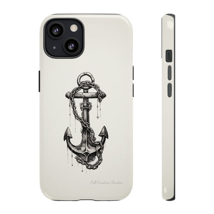 "Nautical Elegance Anchor" -Tough iPhone Cases