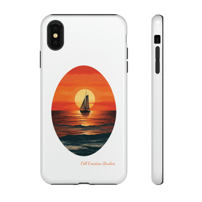 "Sailboat Sunset Serenity" -Tough iPhone Cases