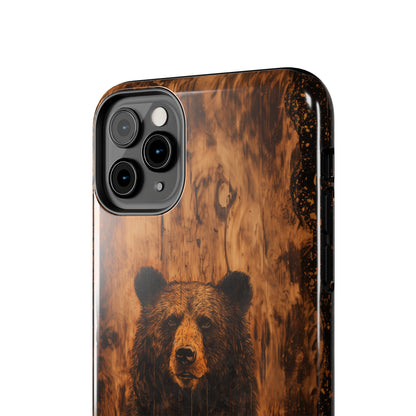 "Bear Wood Grain"-Tough Phone Cases