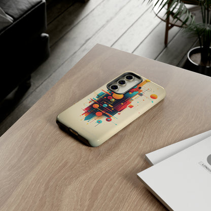 The "Colorful Geometric Pattern" Cell Phone Case- Elevate Your Phone's Look -Tough Cases