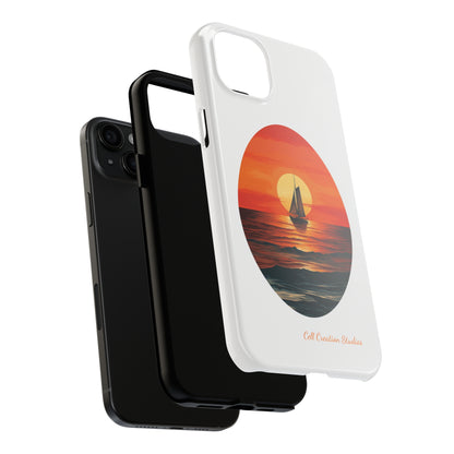 "Sailboat Sunset Serenity" -Tough iPhone Cases