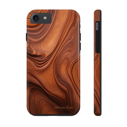 The "Natural Elegance" Wood Pattern Phone Case -Tough Phone Cases