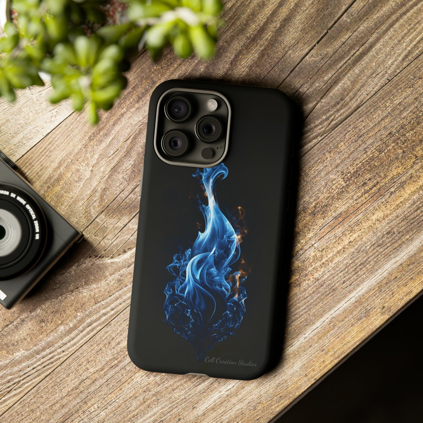 "Blue Flame" Phone Case: Ignite Your Style with Fiery Elegance -Tough Cases