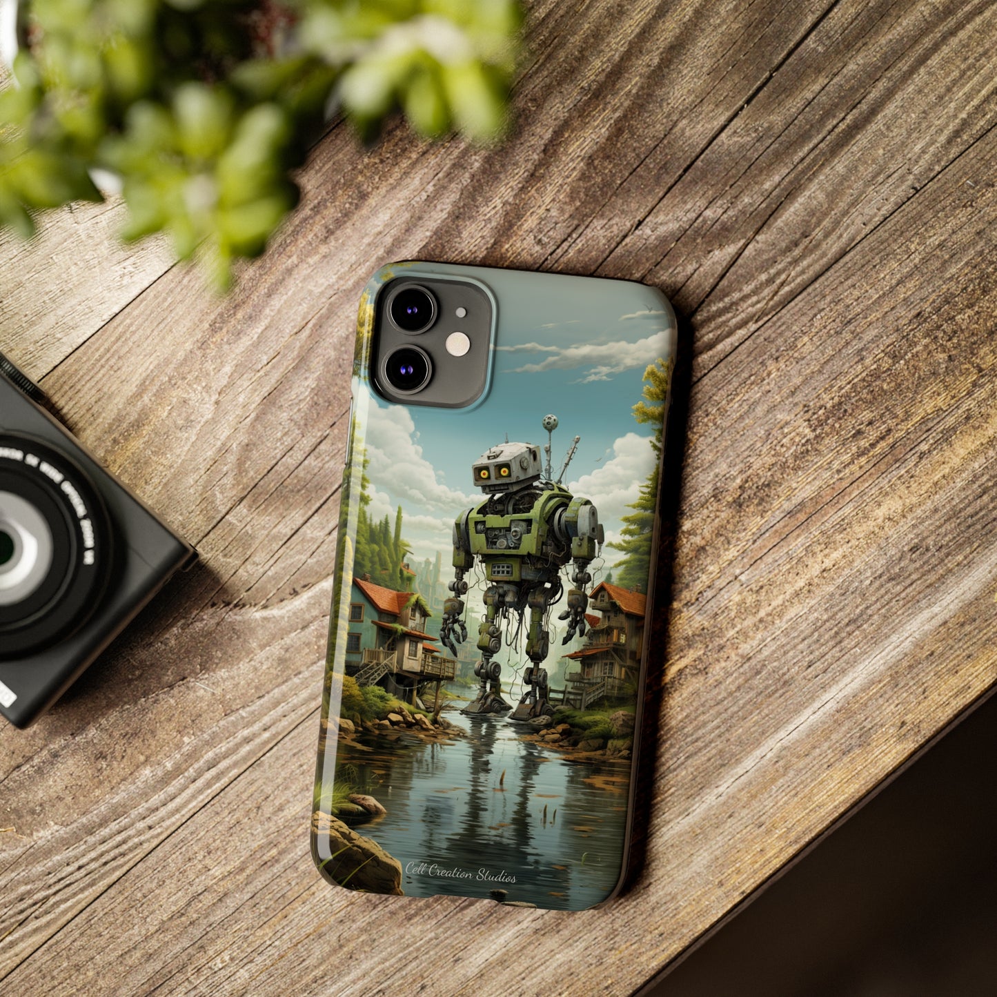 Introducing the "Robo-Rescue" Cell Phone Case – Witness a Heartwarming Scene of Robot Seeking Assistance -Slim Phone Cases