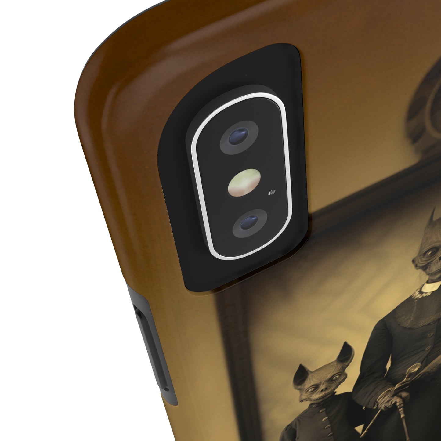 Introducing the "Vintage Odd Creatures" Cell Phone Case – Step into the Eerie Charm of a Haunting Family Portrait -Tough Phone Cases