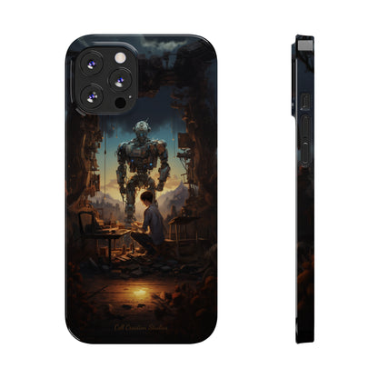 Introducing the "Mechanical Bond" Cell Phone Case – Witness a Captivating Moment of Giant Robot and Boy -Slim Phone Cases