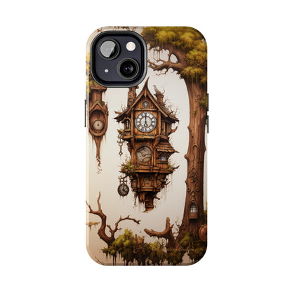 Introducing the "Mystical Wooden Clock" Cell Phone Case – Embrace Enchantment and Timeless Beauty -Tough Phone Cases