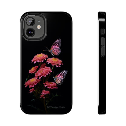 "Achillea Desert Eve Deep Rose & Butterfly" Phone Case -Tough Phone Cases