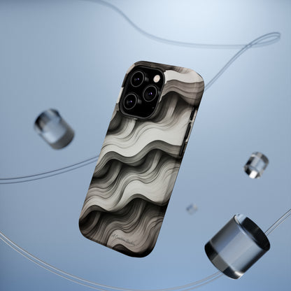 The "Geometric Waves" Cell Phone Case -MagSafe Tough Cases