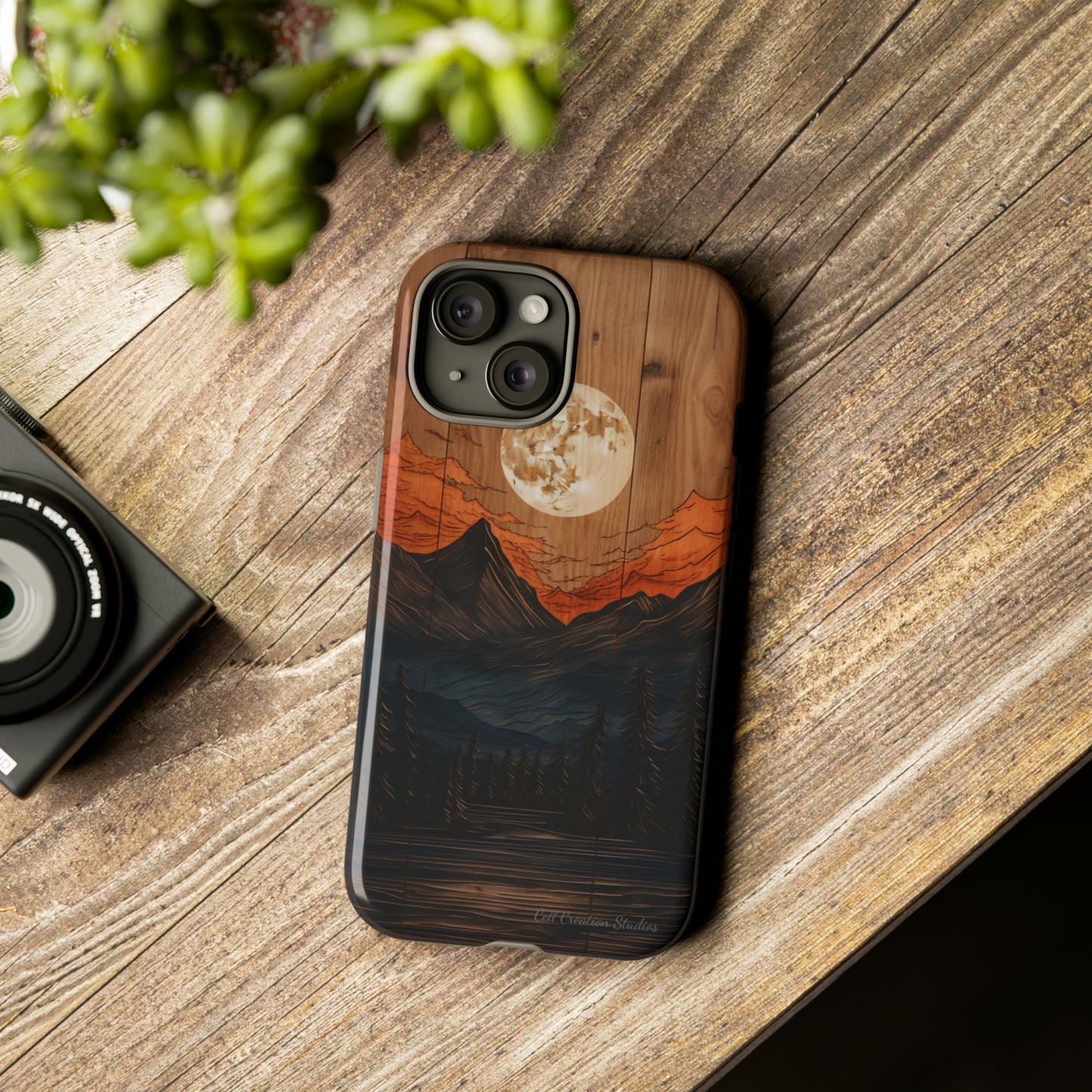 "Elevate Your Style with the Mountain Moonlight Phone Case" -Tough Cases