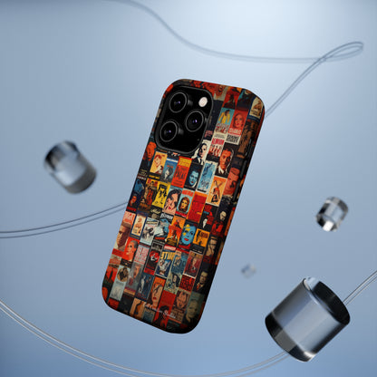 Introducing the "Vintage Movie Poster Collage" Cell Phone Case – Timeless Hollywood Charm -MagSafe Tough Cases