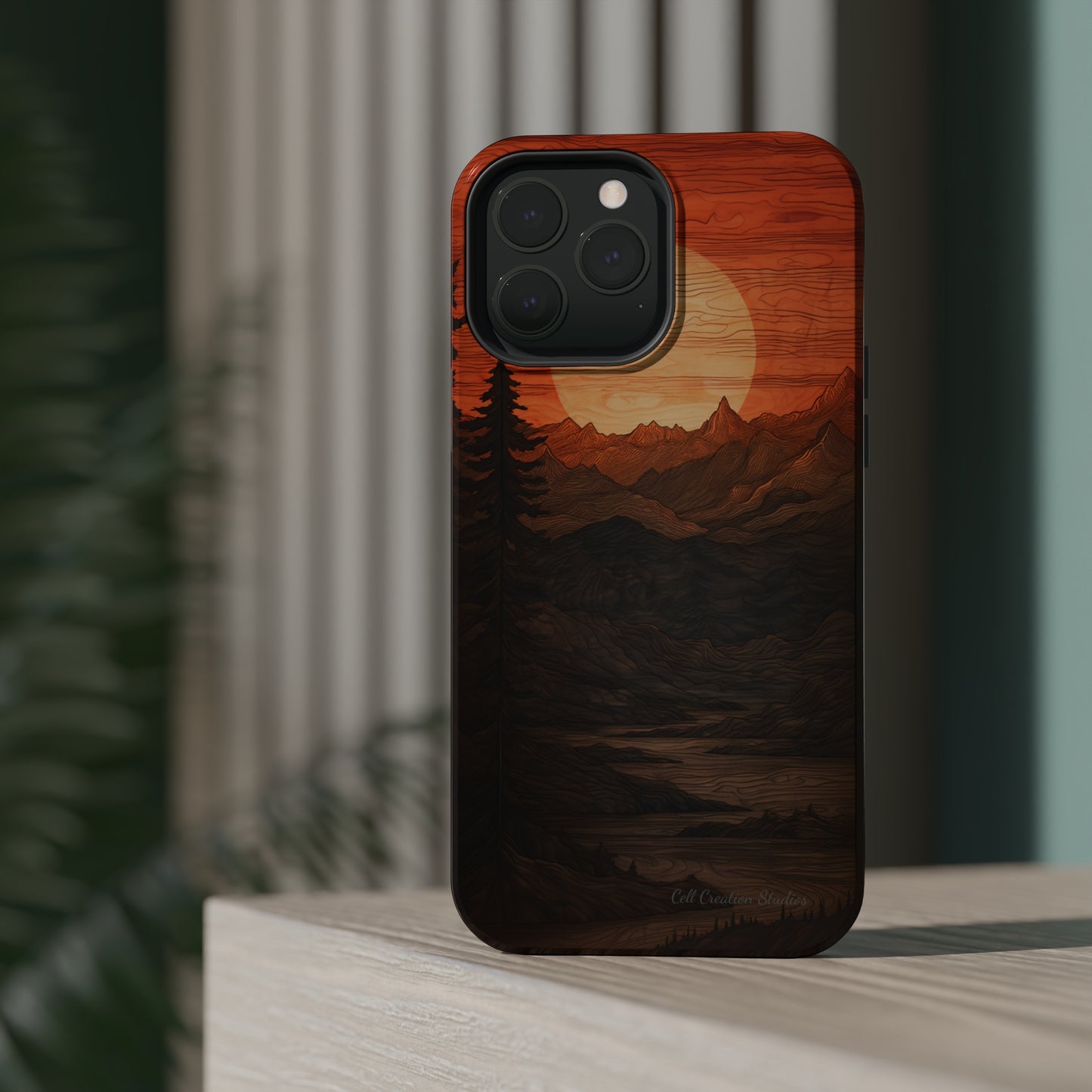 The "Sunset Mountains" Phone Case -MagSafe Tough Cases